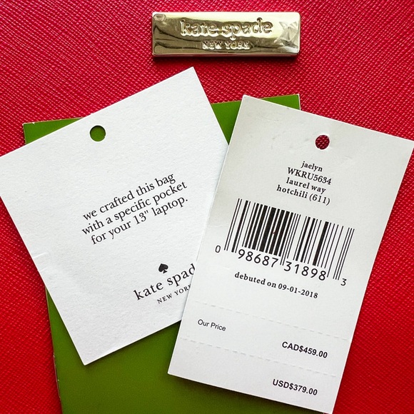 Kate Spade Hot Chili Jaelyn Laurel Way Purse - Picture 2 of 12